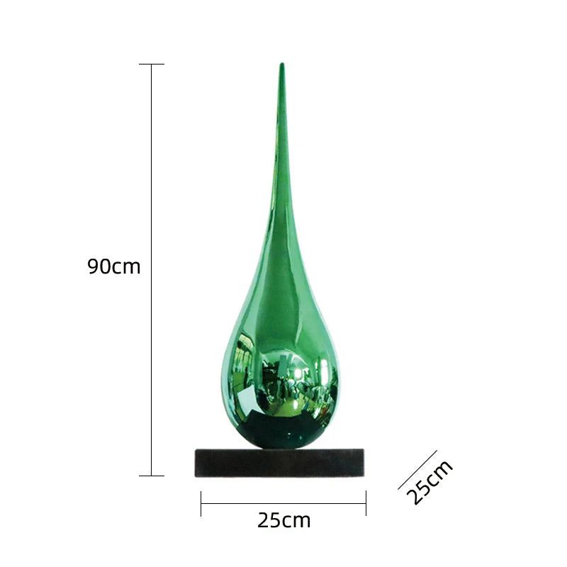 Elegant Water Drop Electroplated Ornament - Modern Home Decor for Living Room, Bedroom & Office - Perfect Gift for Housewarming and Holidays