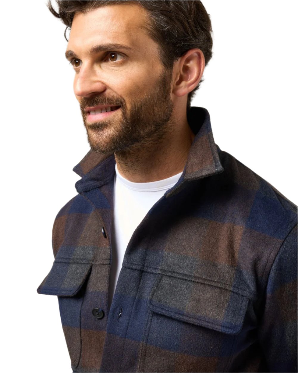 Alan Paine Men's Ripley Plaid Shacket - Stylish Flannel Shirt Jacket for Casual Wear, Outdoor Adventures & Fall Layering
