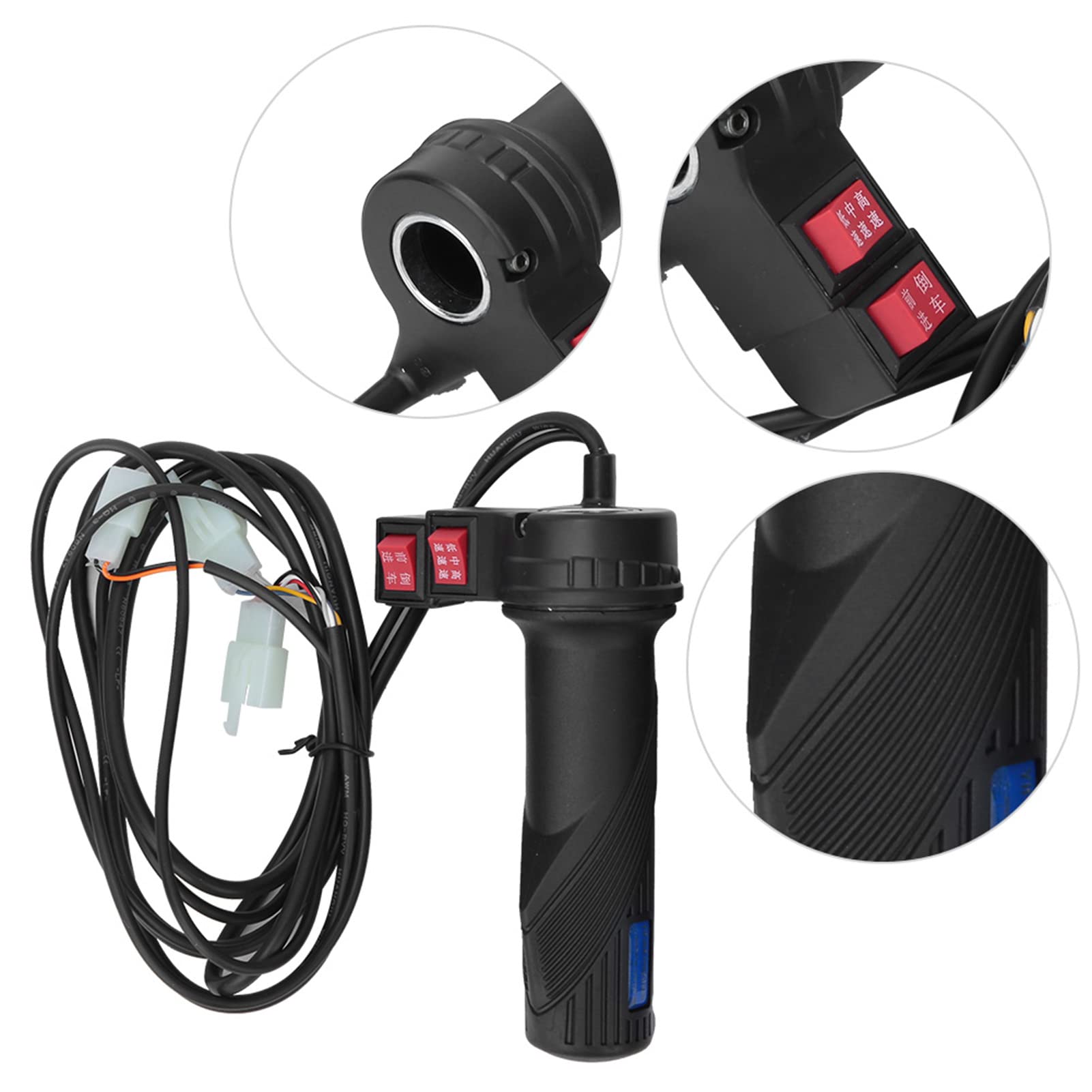 3-Speed Electric Scooter Throttle Grip with Forward & Reverse Gear - Gas Handle Accelerator for E-Scooters & Electric Cars - Perfect for Commuting, Urban Travel & Outdoor Adventures