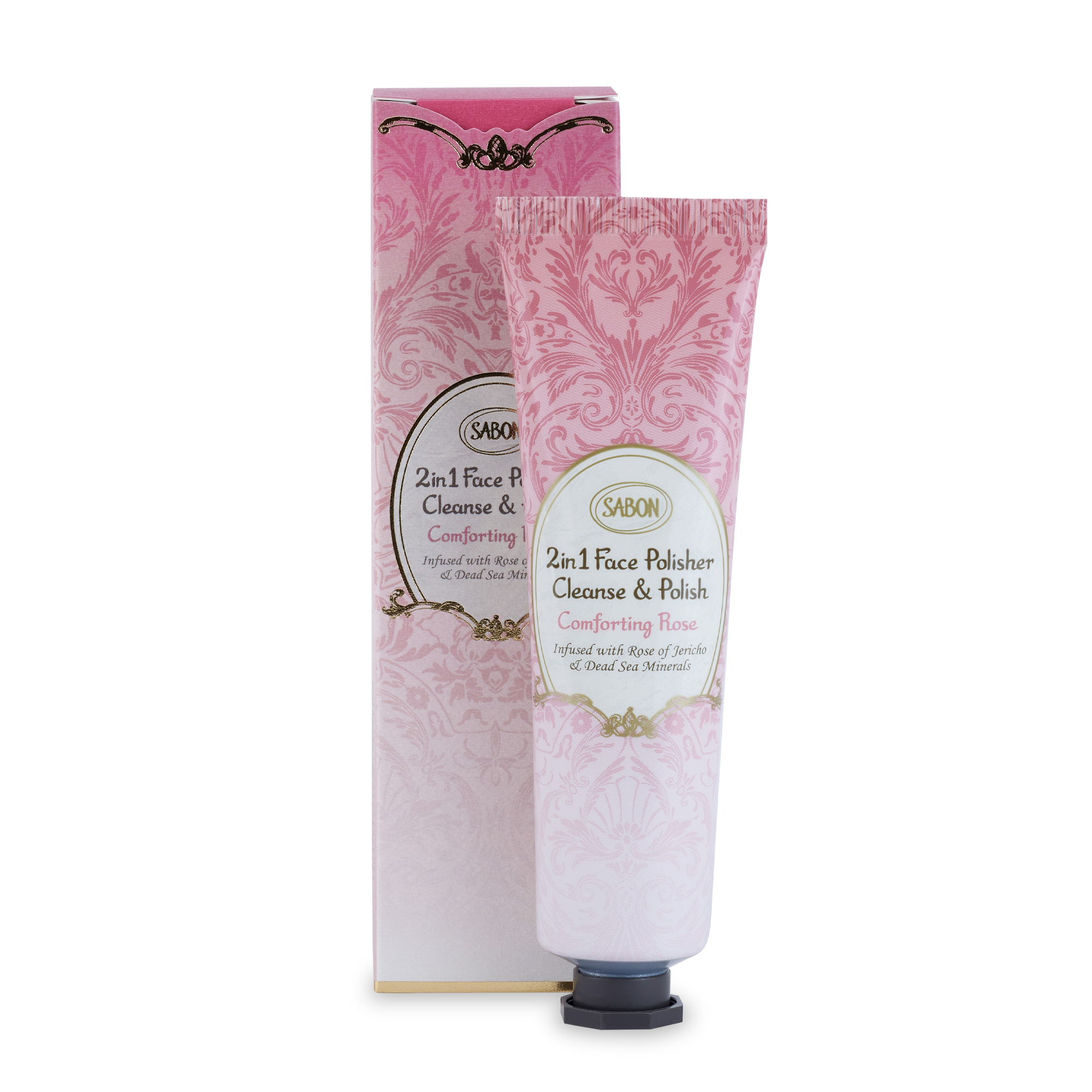 2 in 1 Gelée Face Polisher with Comforting Rose Extract - 60mL Gentle Exfoliating & Hydrating Facial Scrub for Glowing Skin - Perfect for Daily Skincare Routine & Spa Night Self-Care