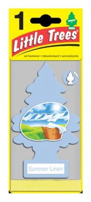 Little Trees Sum Linen Air Freshener for Car & Home | Long-Lasting Fresh Scent | Eliminates Odors in Vehicles, Offices & Small Spaces