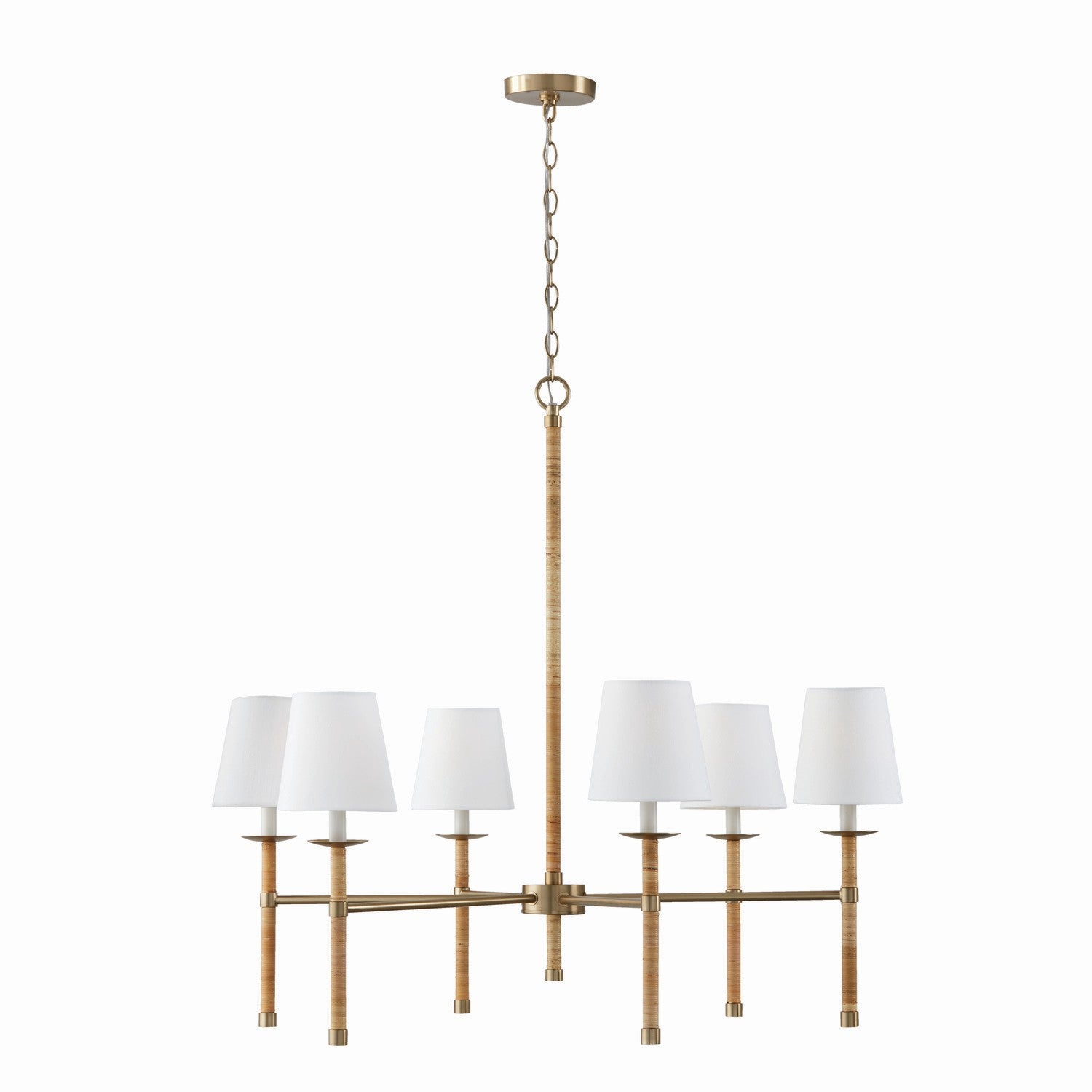 Elegant Cabo 6-Light Chandelier - Modern Crystal Ceiling Light Fixture for Dining Room, Living Room & Bedroom
