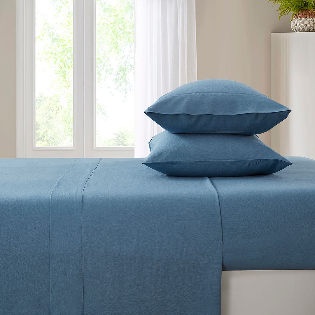 Premium Bamboo & Linen Bed Sheet Set - Queen & King Size | Ultra Soft, Breathable & Eco-Friendly Luxury Bedding | Perfect for Hot Sleepers & Sustainable Home Decor