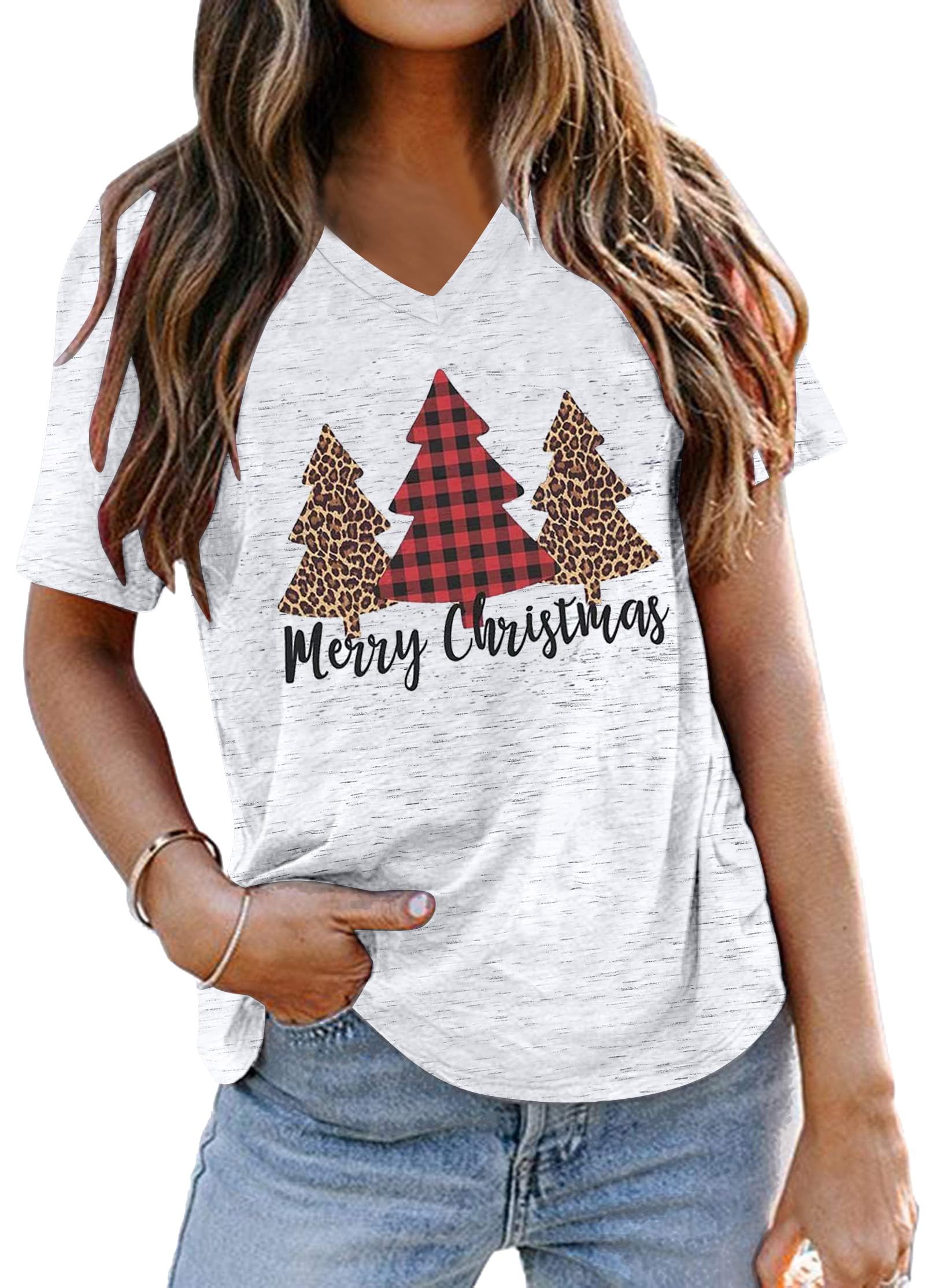 LUKYCILD Women's Christmas T-Shirt - Funny Holiday Teacher Shirt, Festive Xmas Tee for Women - Perfect for Christmas Parties, School Events & Family Gatherings