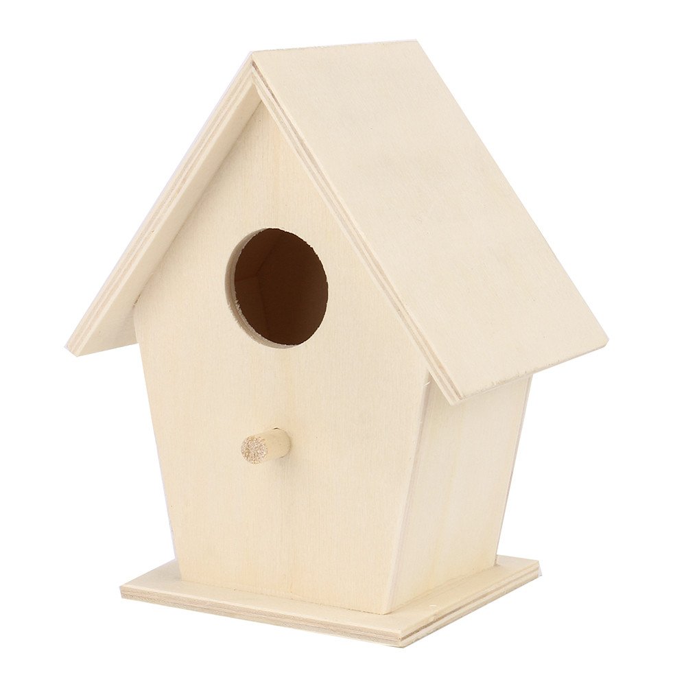 COMIOR Wooden Bird Nesting Box - Durable Outdoor Bird House for Wild Birds, Sparrows, Bluebirds - Perfect for Garden, Backyard & Nature Conservation
