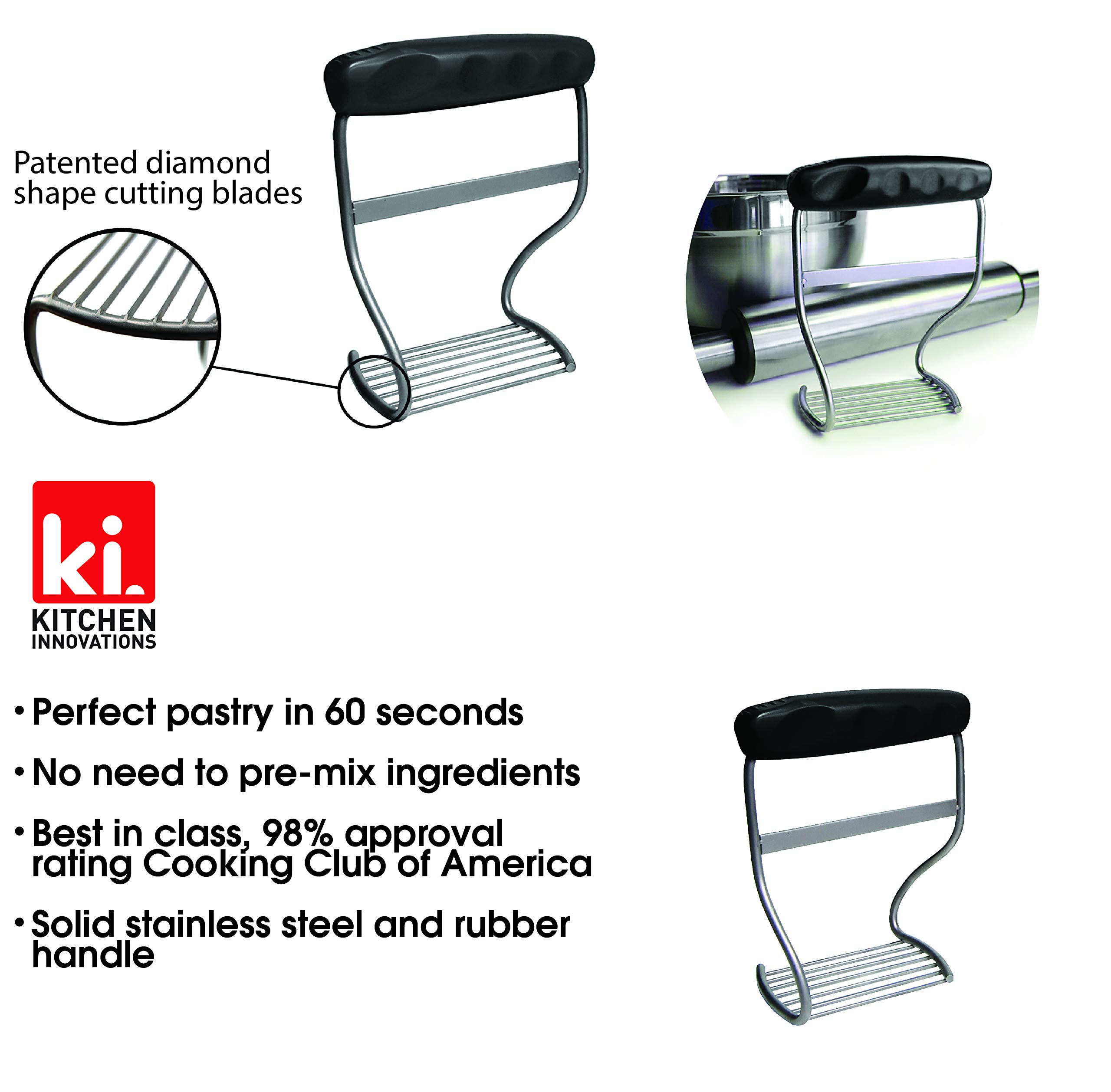 Premium Stainless Steel Pastry Cutter & Dough Blender - Ergonomic Handle for Effortless Baking - Perfect for Pies, Cookies, and Pastry Dough - Ideal for Home Bakers and Professional Chefs
