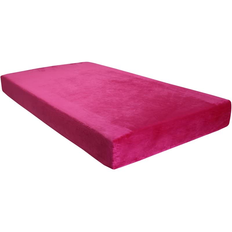 Omne Sleep 7-Inch Memory Foam Mattress with Waterproof Cover - Full Size Pink Mattress for Bedroom, Guest Room & Dorm Comfort