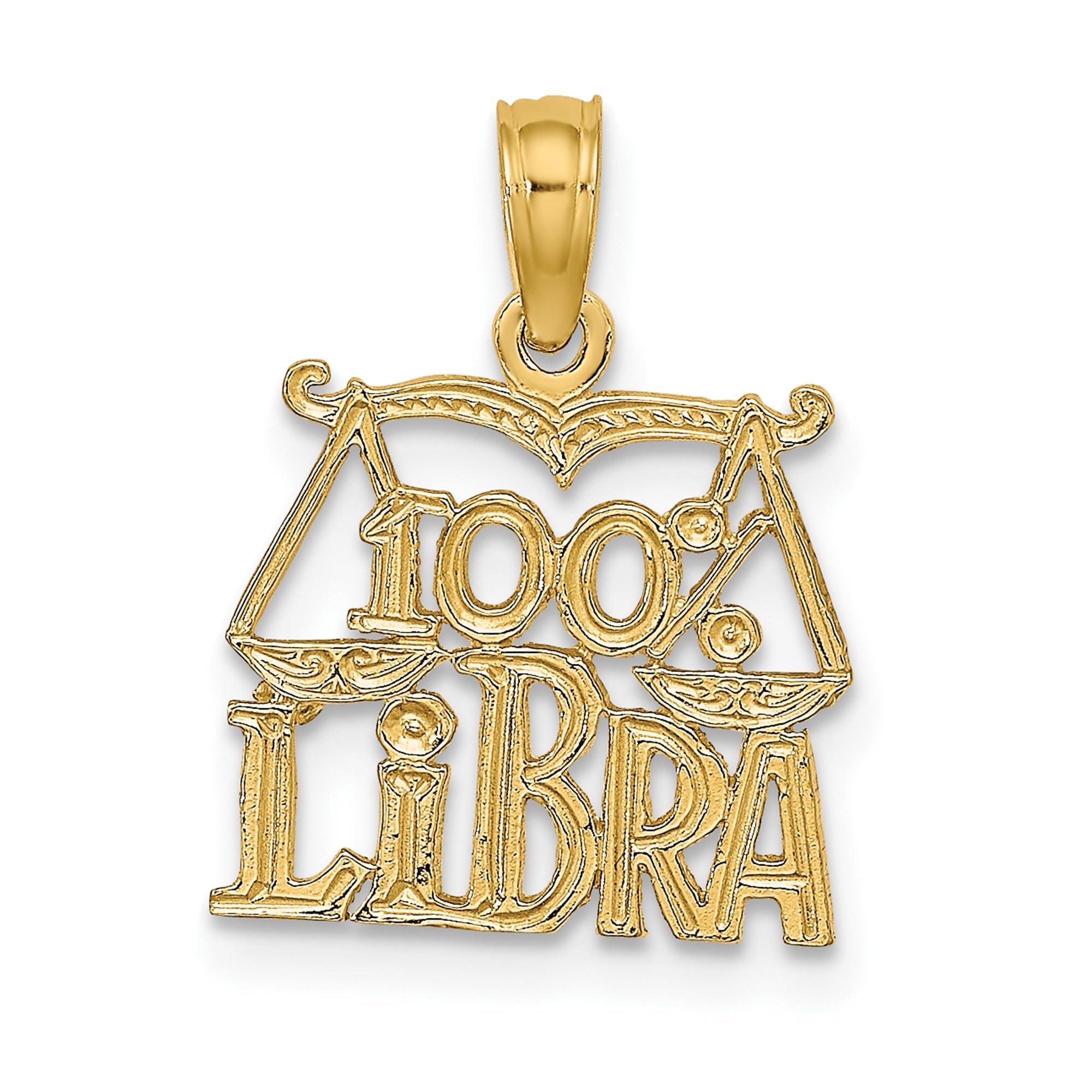 14K Solid Yellow Gold Libra Zodiac Necklace - September October Birthday Gift, Horoscope Pendant with Scale Balance Charm, Astrology Jewelry for Women - Perfect for Daily Wear, Special Occasions & Birthday Presents