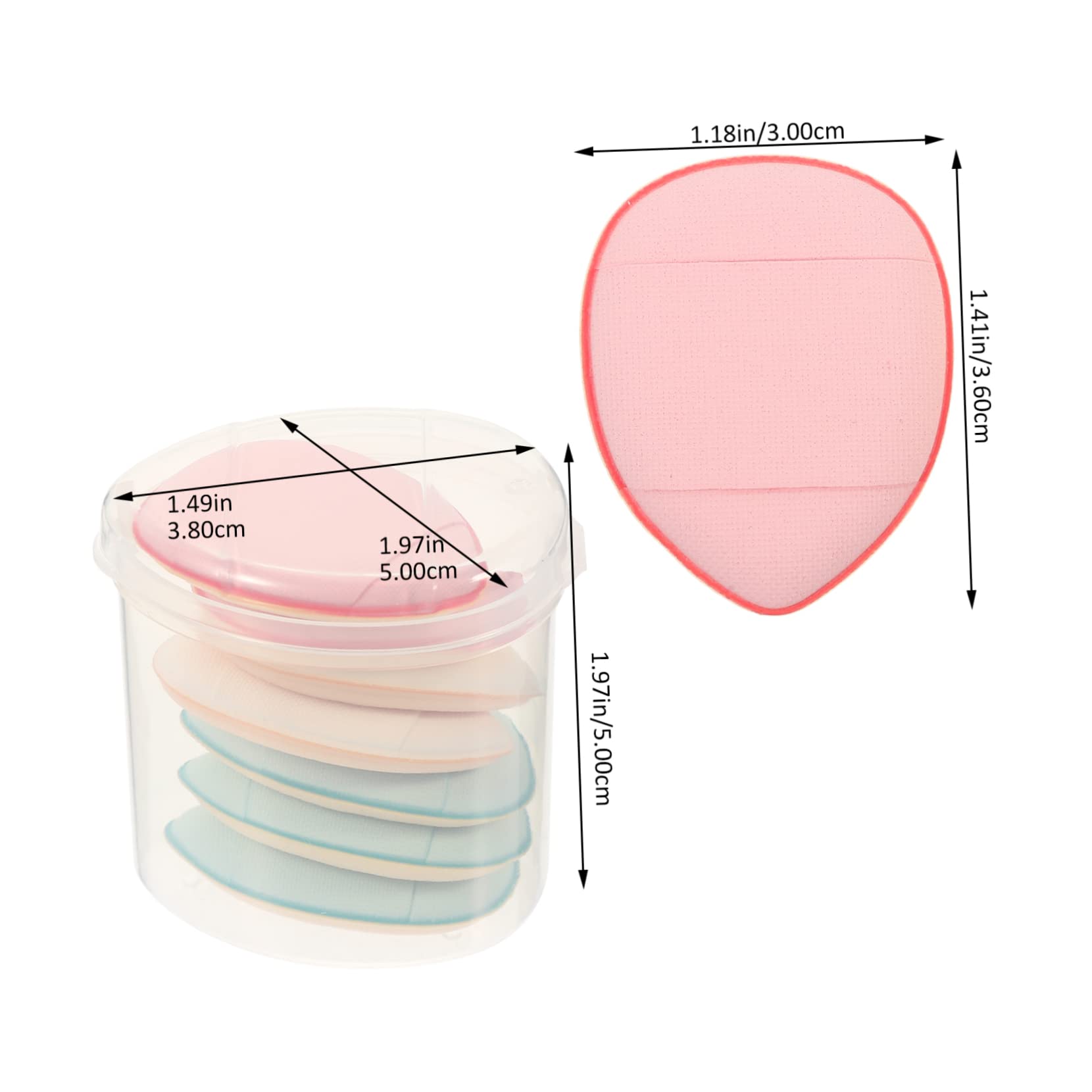 14 Pcs Minkissy Fingertip Powder Puff Blenders - Hydrophilic Polyurethane Soft Makeup Sponges for Foundation & Concealer - Kawaii Mini Finger Puffs for Precise Makeup Application - Perfect for Travel & Professional Makeup Kits