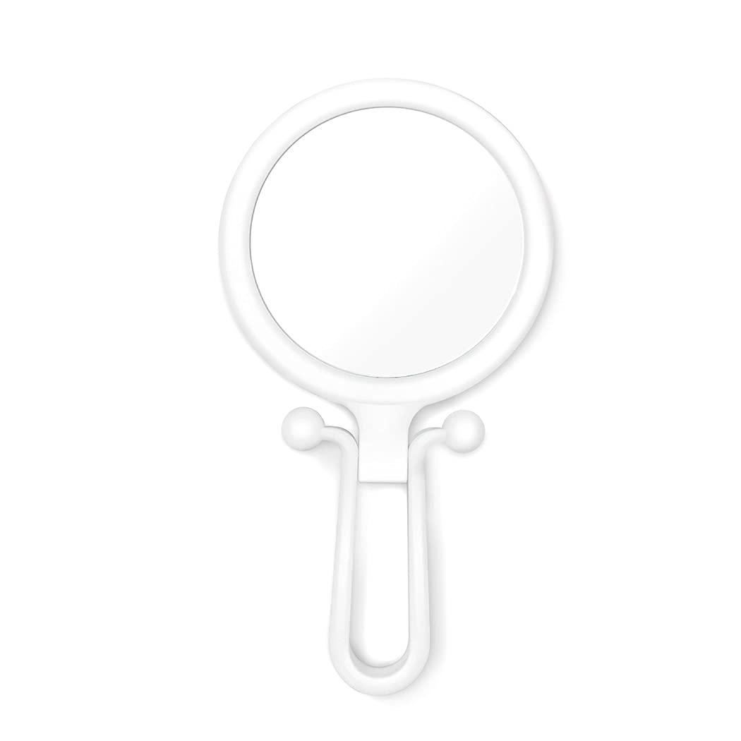 Licogel Handheld Mirror - Double Sided Magnifying & Regular Mirror, Lightweight Portable Makeup Mirror with Non-Slip Grip for Travel, Home, Salon & Outdoor Use | Compact Cosmetic Mirror for Perfect Makeup Application