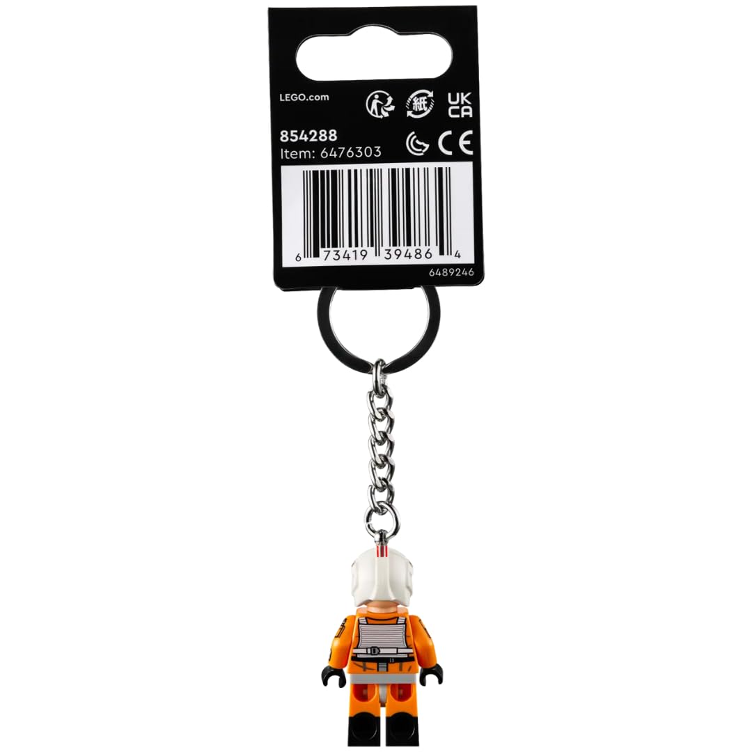 LEGO Star Wars Luke Skywalker 854288 Keychain - Pilot Minifigure Collectible Orange - Perfect for Star Wars Fans, Keychains & Gift Ideas