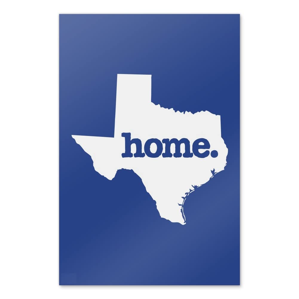 Officially Licensed Texas TX Home State Navy Blue Wall Art Poster - Home & Office Décor for Living Room, Bedroom, or Gift