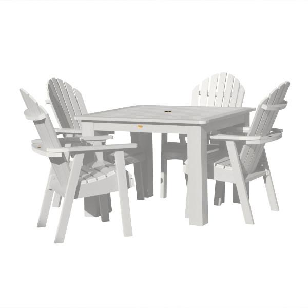 Hamilton Adirondack 5-Piece Square Outdoor Dining Set - Patio Furniture for Backyard, Garden, Deck & Poolside Dining