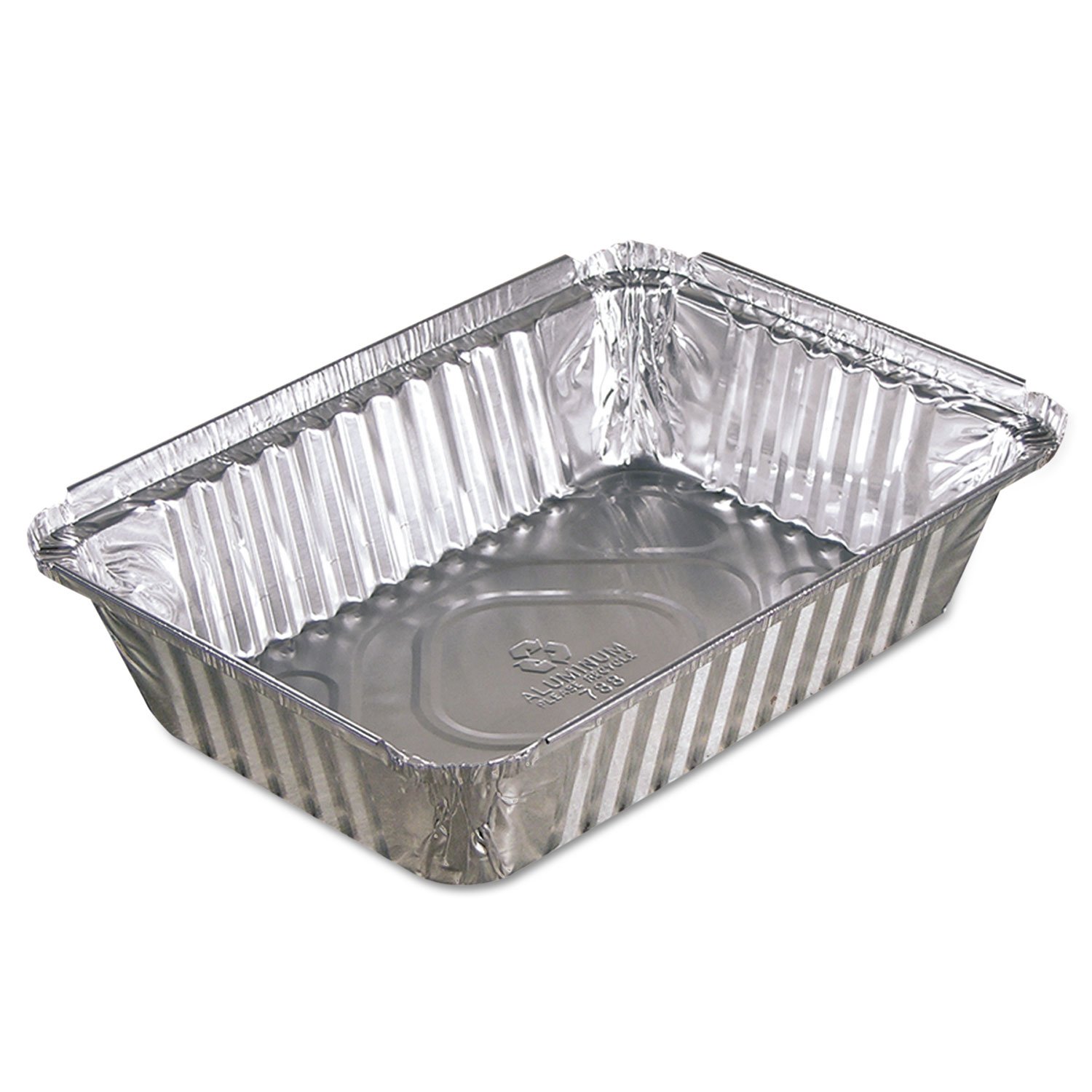 Pactiv Y76830 25 oz Aluminum Oblong Food Pans - 1.63