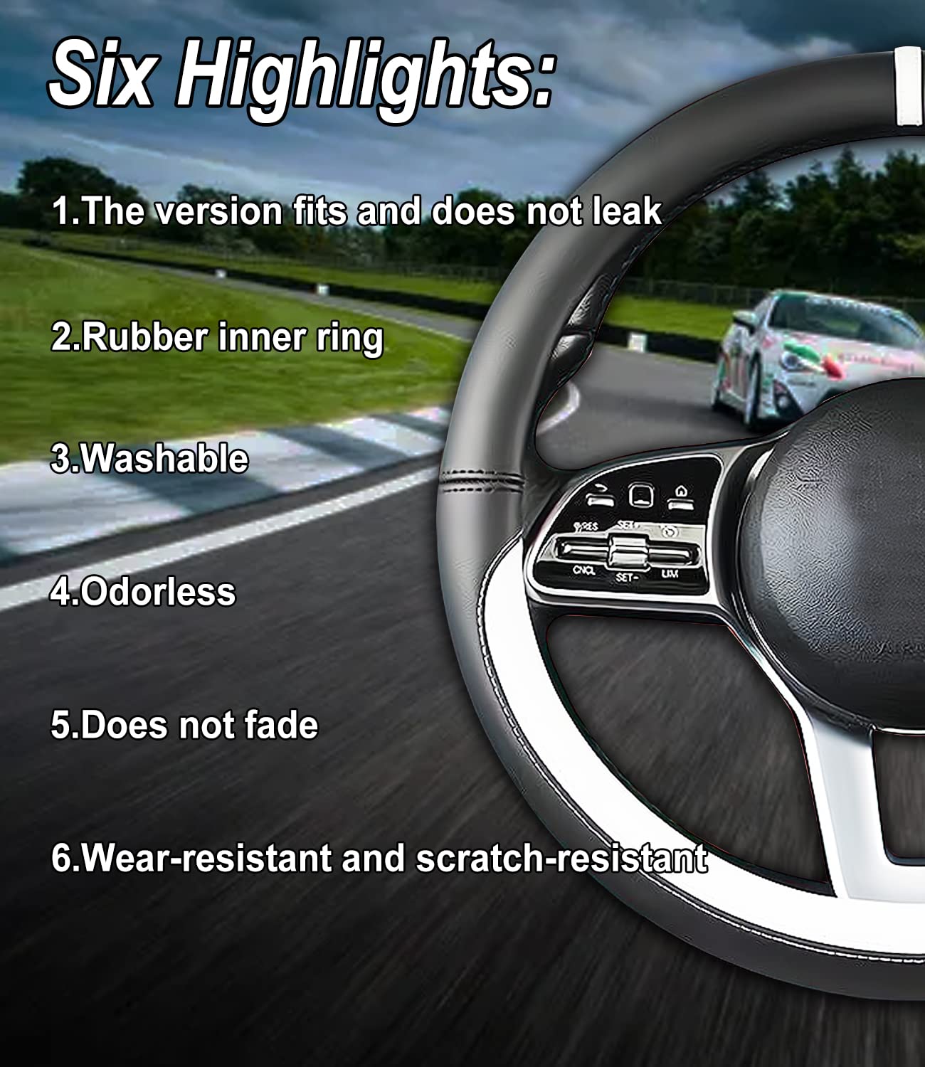 Premium Nappa Leather Non-Slip Steering Wheel Cover for Hyundai - Custom Fit Car Accessory | Perfect for Daily Commute, Road Trips & Enhanced Driving Comfort