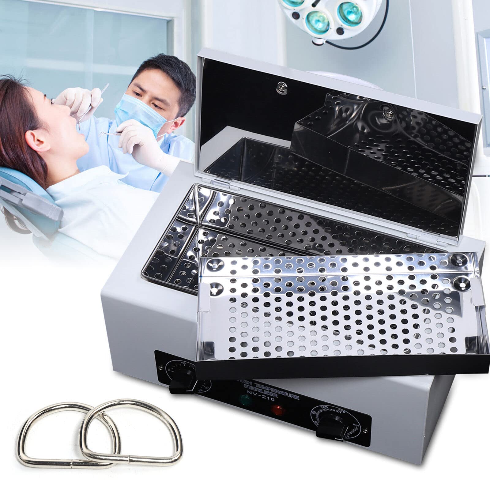 1.5L Dry Heat Sterilizer Cabinet - 300W High Temperature Sterilizer Box with Adjustable 120-Min Timer (110V) | Professional Salon Equipment for Nail Tools, Spa & Pedicure Instruments | Perfect for Sanitizing Beauty Tools in Salons, Spas & Home Use