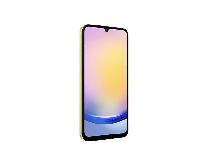 Samsung Galaxy A25 5G Unlocked Smartphone - 6GB RAM 128GB Storage, 50MP Dual Camera, Dual SIM, International Version (Yellow) - Perfect for Travel, Work & Social Media