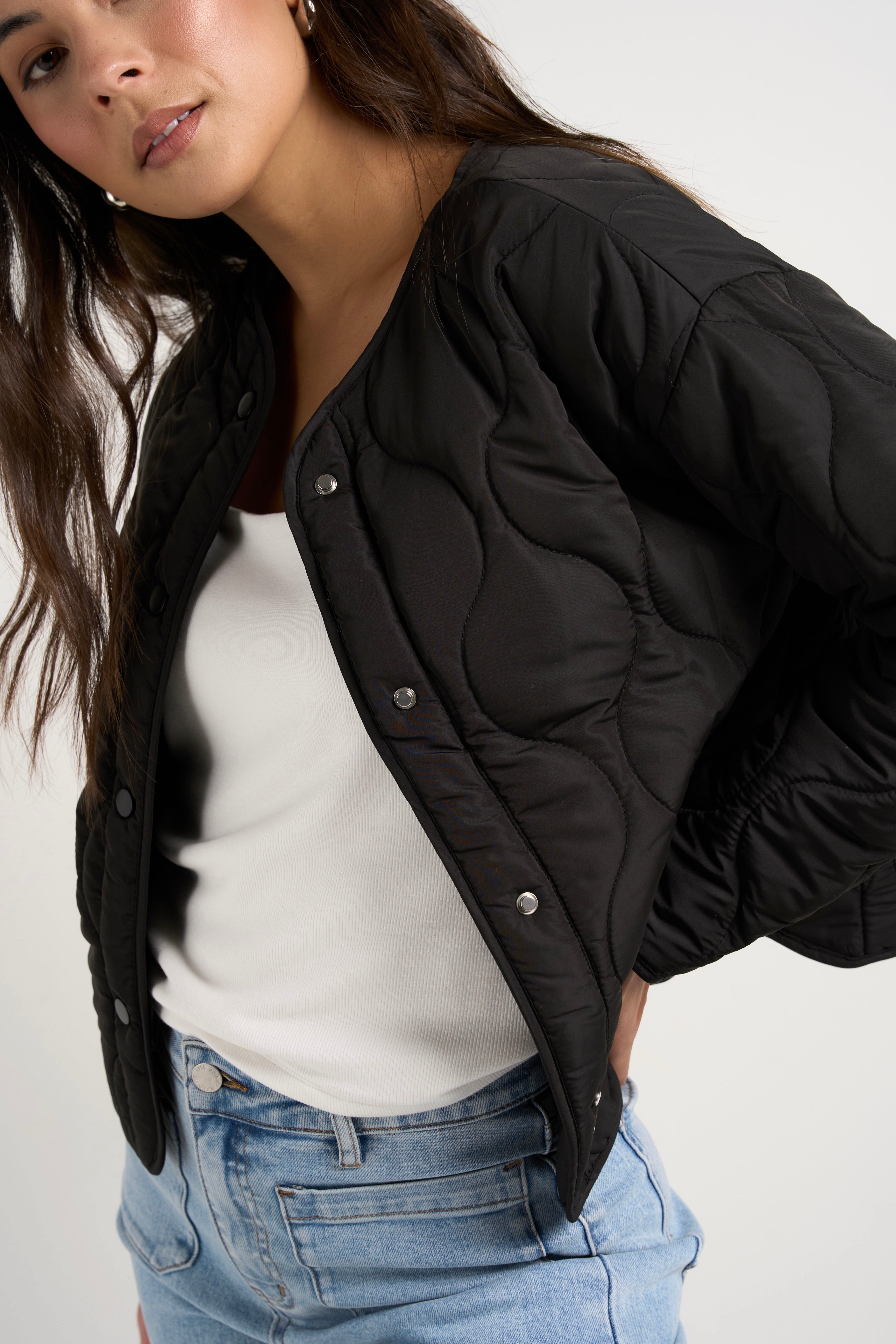 Apex Black Collarless Puffer Jacket - Lightweight Winter Coat for Men & Women | Perfect for Outdoor Activities, Travel & Casual Wear