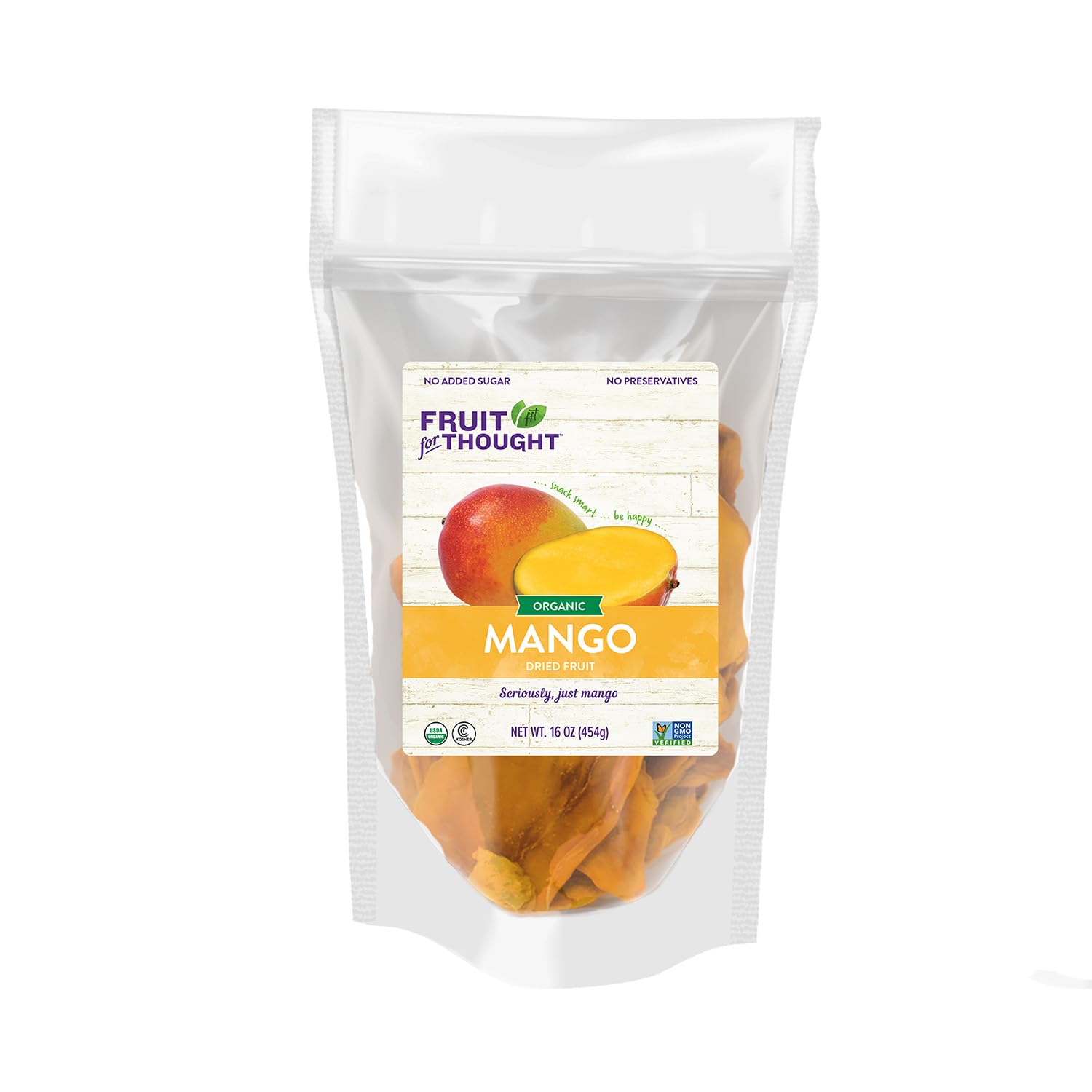 Organic Dried Mango Snacks - No Sugar Added, 100% Natural | Healthy Dried Fruit for Kids & Adults | Perfect for Lunch Boxes, Office Snacks & Travel | 2-Pack (16oz Each) | Gluten-Free Vegan Treat