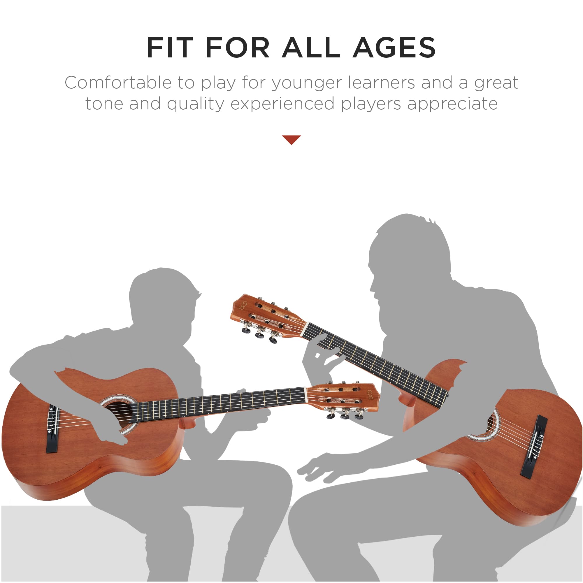 Best Choice Products 38-Inch All Wood Acoustic Guitar Starter Kit for Beginners with Gig Bag, 6 Picks, Nylon Strings & Strap with Pick Holder - Natural Mahogany Finish | Perfect for Learning, Practice & Live Performances