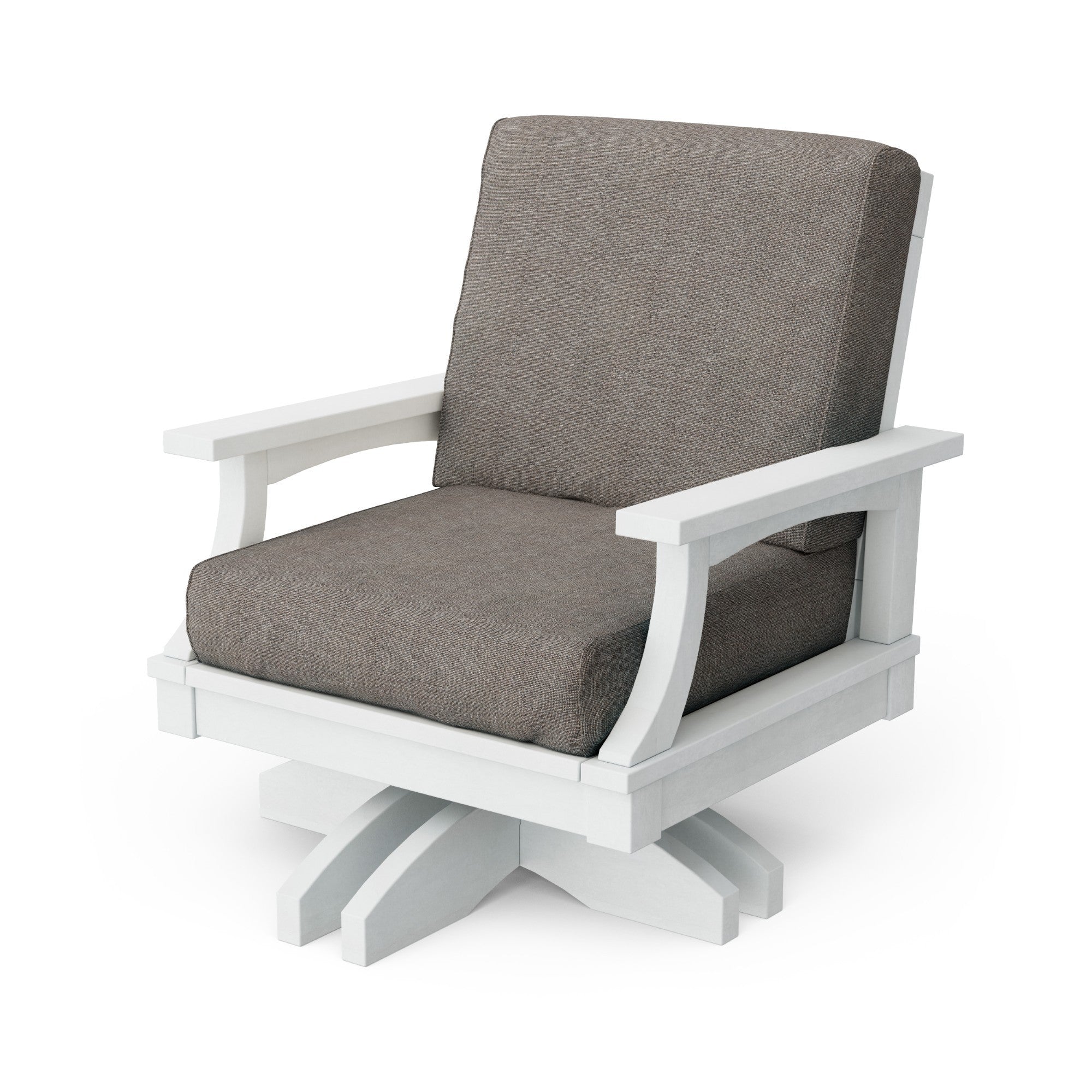Heritage Deep Seating Swivel Chair - 360° Rotating Patio Lounge Chair with Cushions, Weather-Resistant Outdoor Furniture for Garden, Poolside & Backyard Relaxation