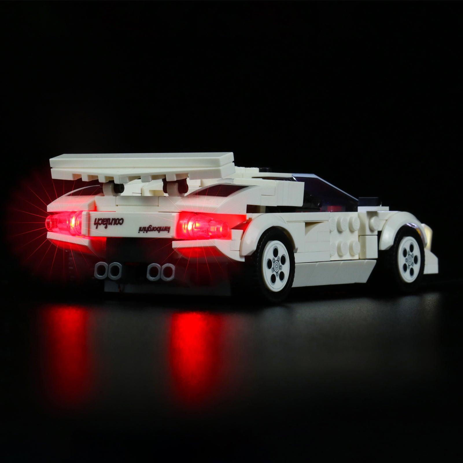 Lego Countach Speed Champions Lamborghini 76908 Light Kit - LED Lighting Set for Lego Models - Perfect for Display & Nighttime Showcase