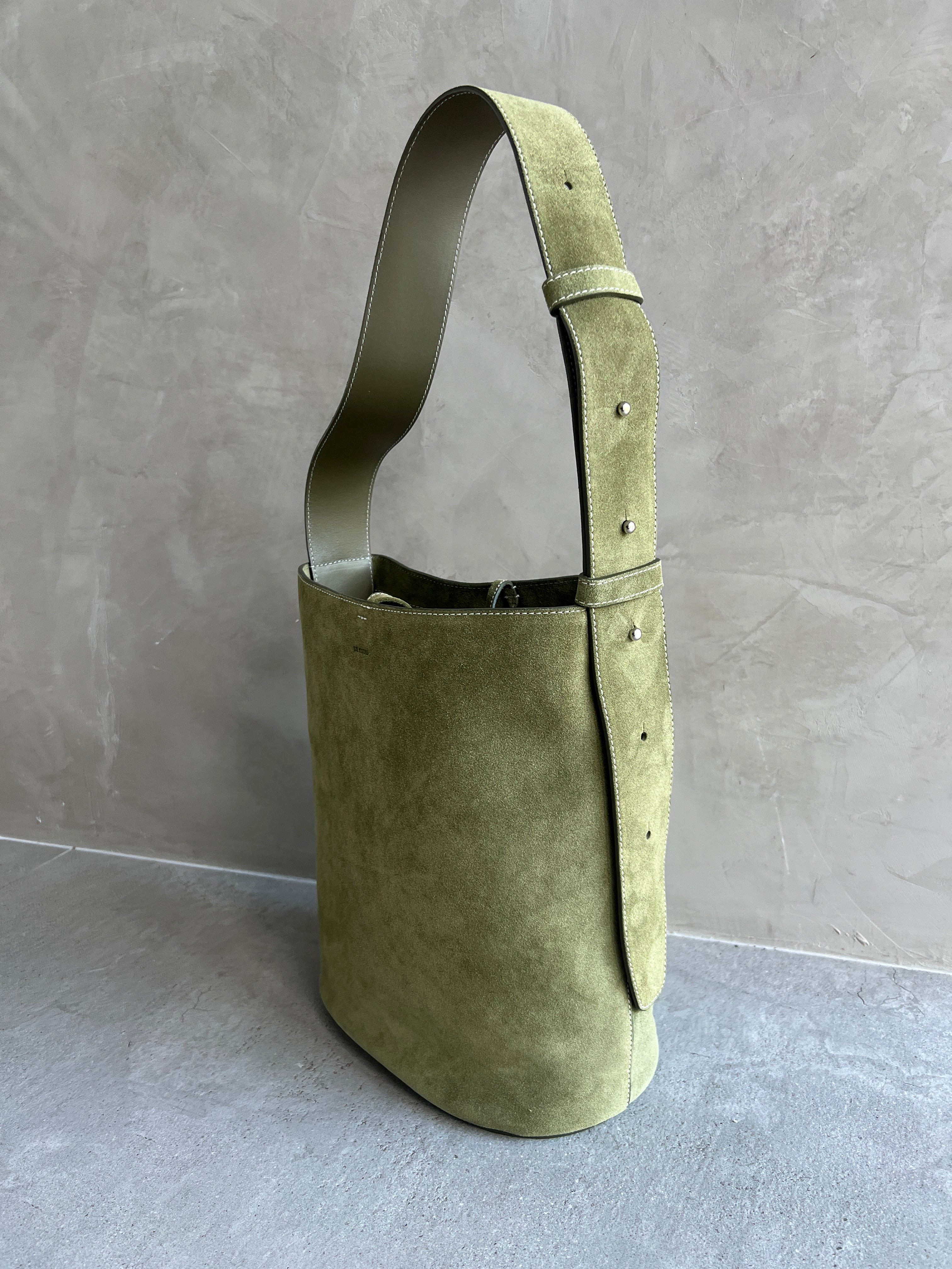 Premium Suede Norma Tote Bag in Moss Green - Stylish Women's Handbag for Work, Travel & Everyday Use