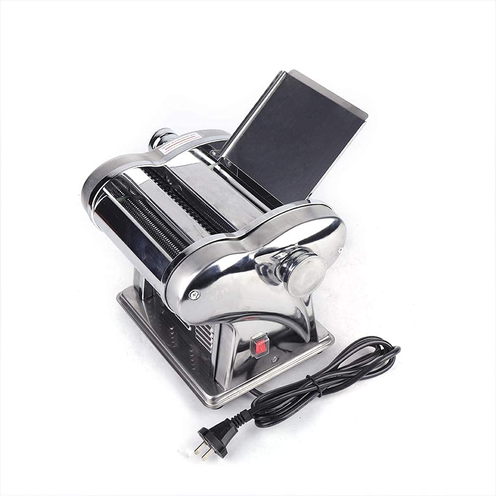 Premium Electric Pasta Maker Machine - 6-Gear Adjustable Thickness Stainless Steel Noodle Maker for Homemade Dough, Spaghetti, Fettuccine (1.5mm-4mm) - Perfect for Italian Cuisine, Family Dinners & Restaurant-Style Pasta at Home - 110V Kitchen Appliance