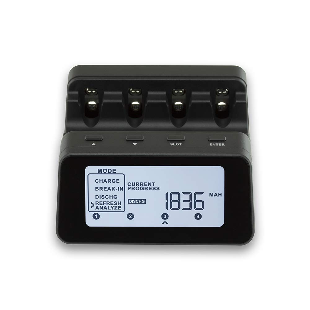 Powerex MH-C9000PRO Professional AA AAA Battery Charger Analyzer with LCD Display - Fast Charging for NiMH NiCd Rechargeable Batteries - Perfect for Photography, Gaming & Electronics Enthusiasts
