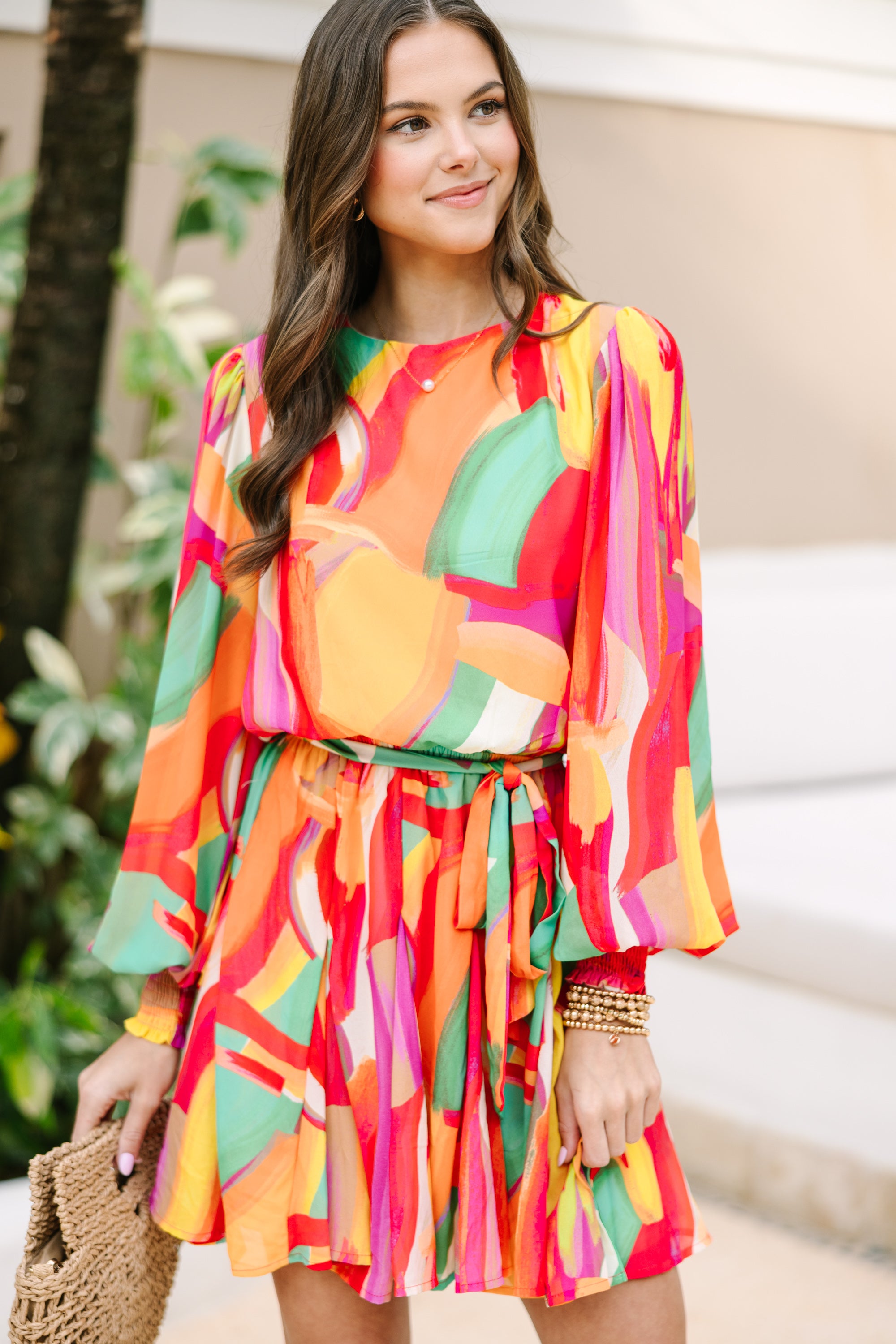 Best In Bold Green Abstract Dress - Stylish Women's Fashion for Parties, Dates & Special Occasions