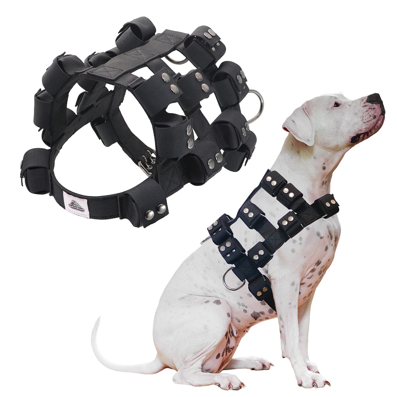 **Adjustable Weighted Dog Vest - No Pull Tactical Harness for Small, Medium & Large Dogs with Pockets | Pit Bull Training, Weight Loss, Exercise & Muscle Building | Perfect for Walking, Hiking & Outdoor Adventures**