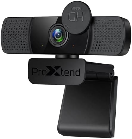 X302 Full HD Webcam with Privacy Cover - 1080p 30fps Web Camera with Omni-Directional Microphone & Universal Clip - Perfect for Zoom Meetings, Online Classes & Video Conferencing (1/2.9