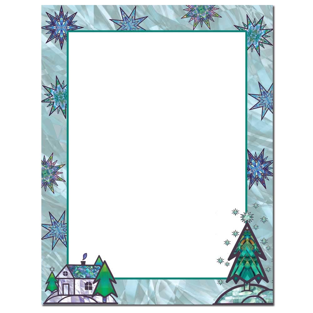 Premium Stained Glass Letterhead Paper - 100 Sheets for Laser & Inkjet Printers - Elegant Stationery for Wedding Invitations, Business Correspondence & Creative Projects