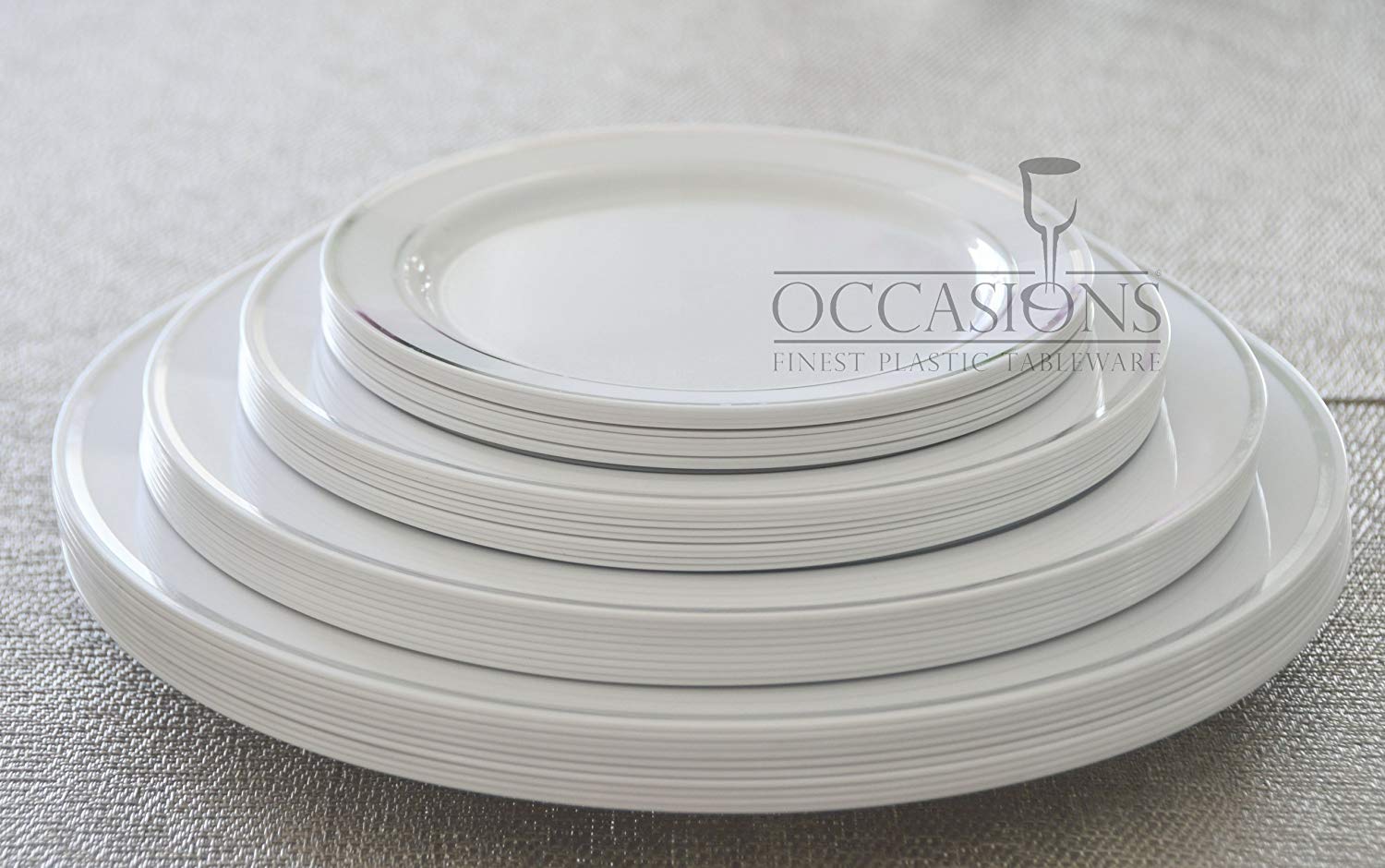 Premium 240-Piece Disposable Plastic Plate Set for Weddings & Parties - 10.5