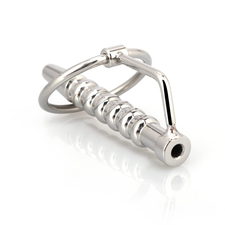 Premium Hollow Urethral Dilator with Cock Ring - 2.87 Inch Medical Grade Silicone Penis Plug for Men | Urethral Sounding & Stretching | Perfect for BDSM, Prostate Play & Advanced Sexual Exploration