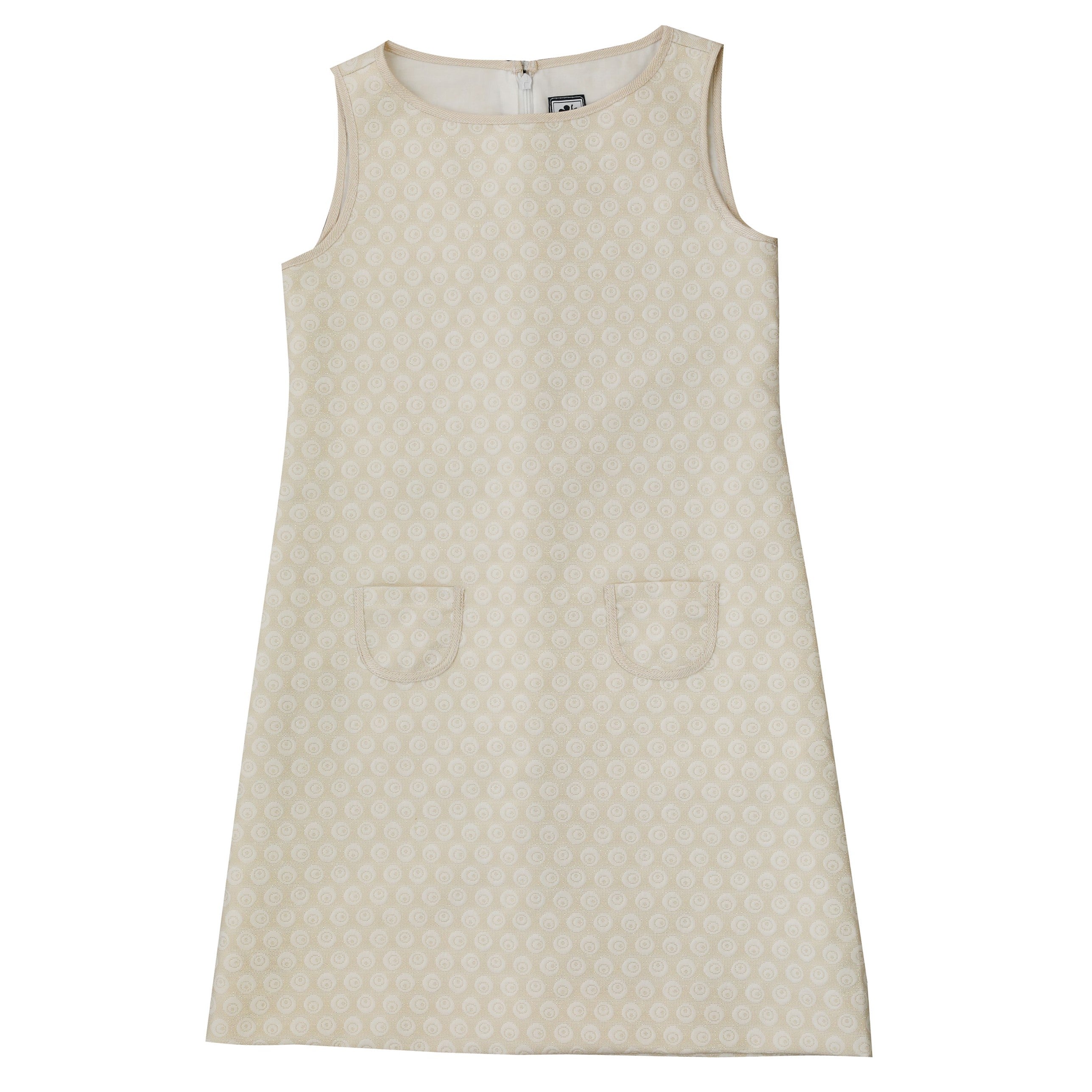 Morgan Classic Shift Dress - Elegant Gold Damask Print for Women | Perfect for Office Wear, Cocktail Parties & Special Occasions