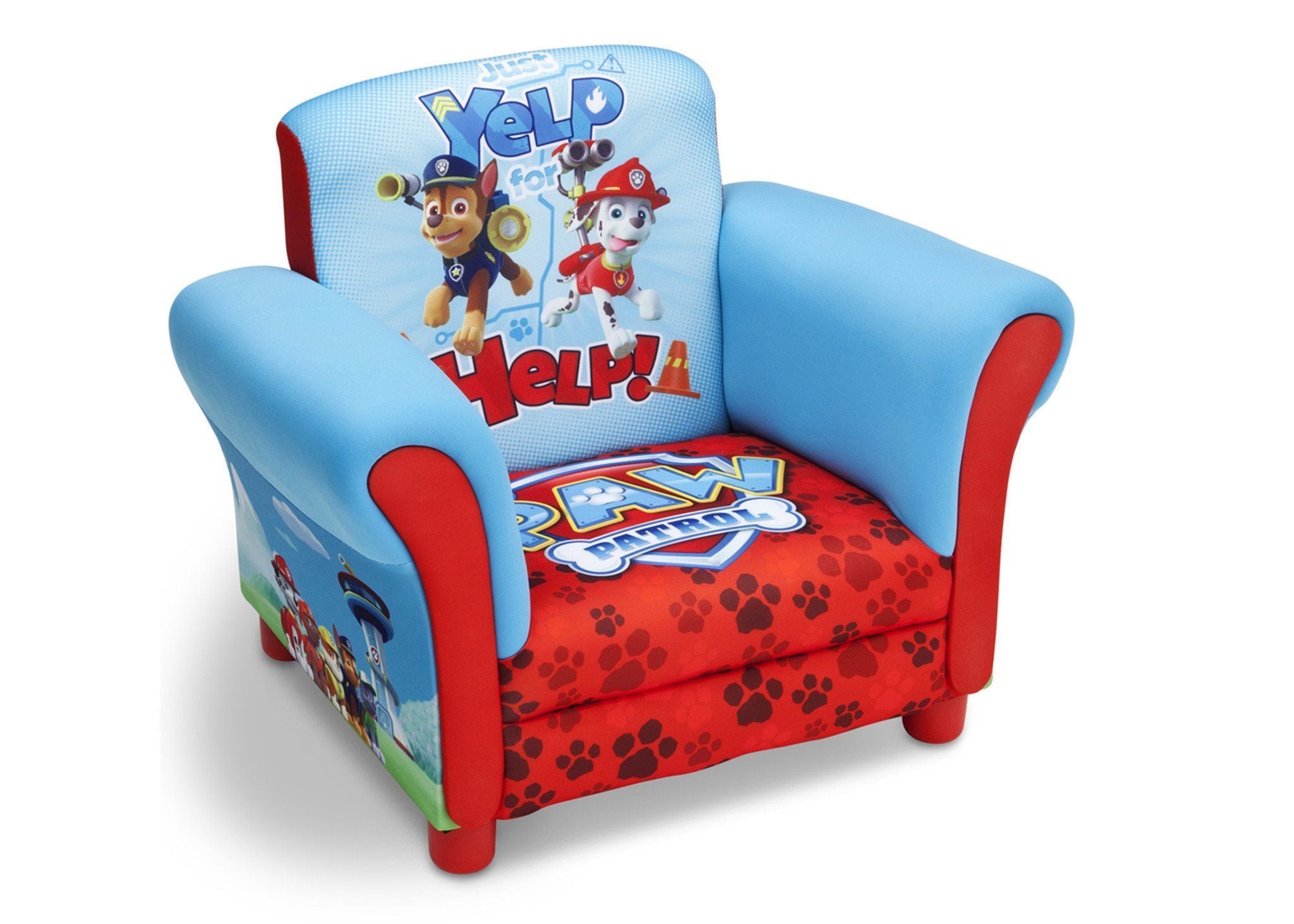 PAW Patrol Kids Upholstered Chair - Soft & Comfortable Toddler Chair for Bedroom, Playroom, and Nursery - Perfect for Reading, Watching TV, and Relaxing