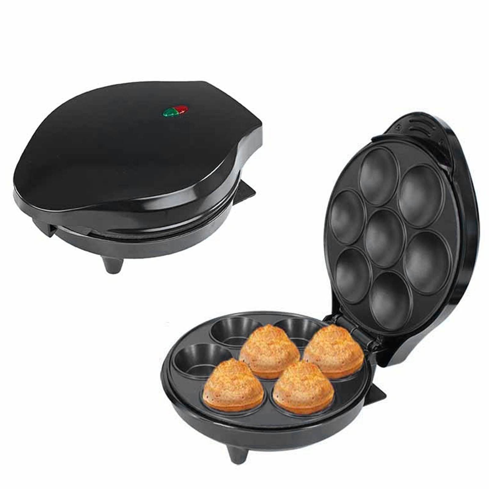 110V 1200W 7-Hole Electric Cake Maker with US Plug - Perfect for Baking Cupcakes, Muffins & Small Cakes at Home | Compact & Easy to Use | Ideal for Parties, Family Gatherings & Holiday Treats