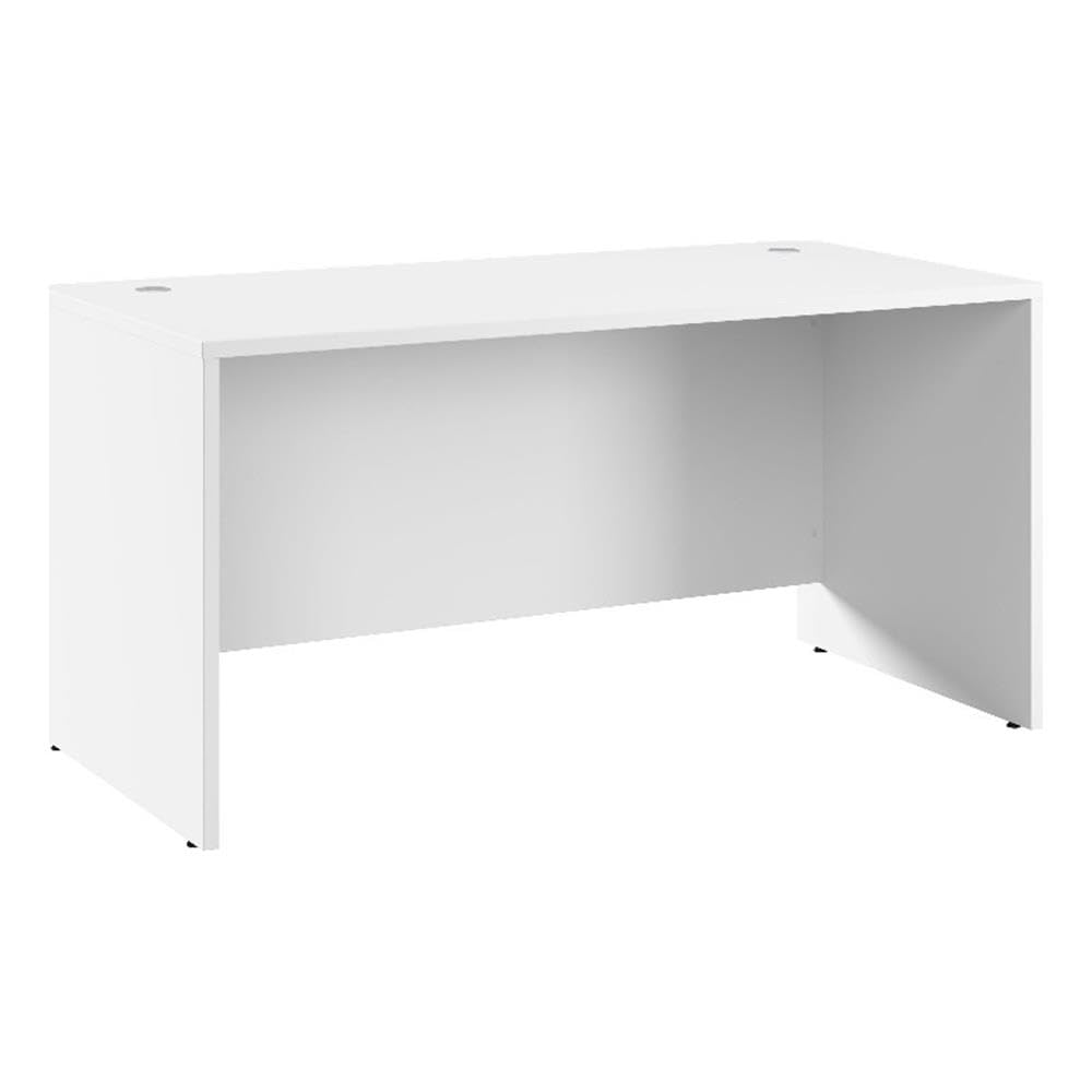 Bush Business Furniture Hampton Heights 60W White Buffet Cabinet with Hutch - Home Office Storage, Kitchen Buffet, Living Room Organizer | Perfect for Workspace Organization, Dining Room Display & Home Decor