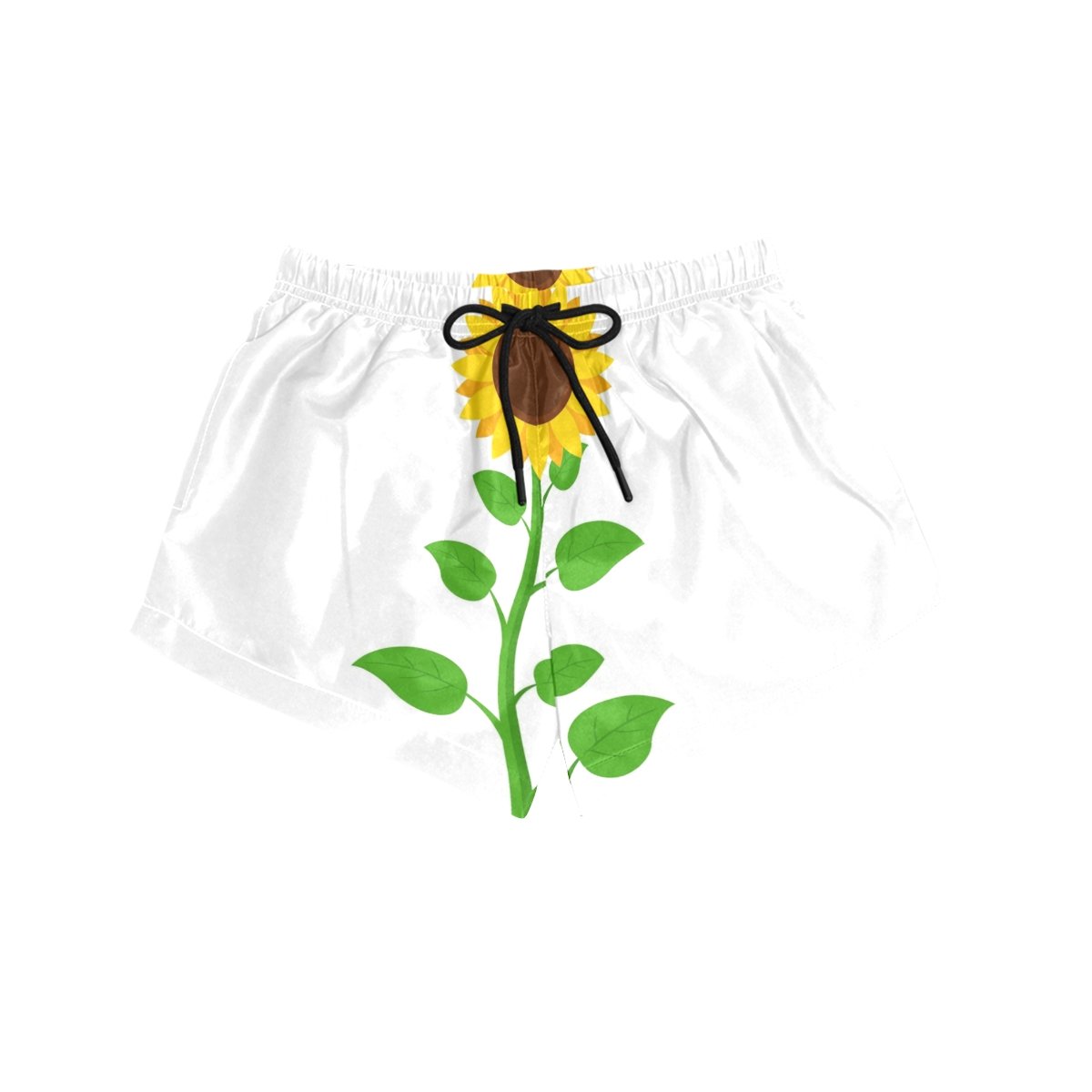 ALAZA Women's Sunflower Print Drawstring Shorts - Comfortable Summer Beach Shorts for Casual Wear, Vacation, and Outdoor Activities
