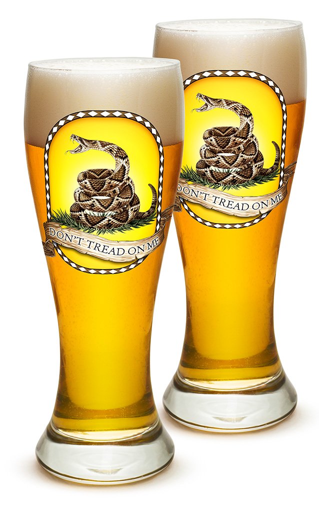 Premium Erazor Bits Pilsner Glasses - US Marine Corps Themed Beer Mugs (Set of 24, 23oz) - Patriotic Barware for Men & Women - Perfect for Military Gifts, Home Bars, and Patriotic Celebrations