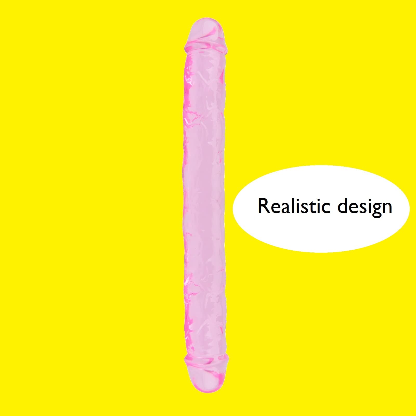 12 Inch Double Ended Dildo for Couples - Flexible & Body-Safe Silicone Adult Toy - Perfect for Strapless Strap-On, Mutual Pleasure & Solo Play
