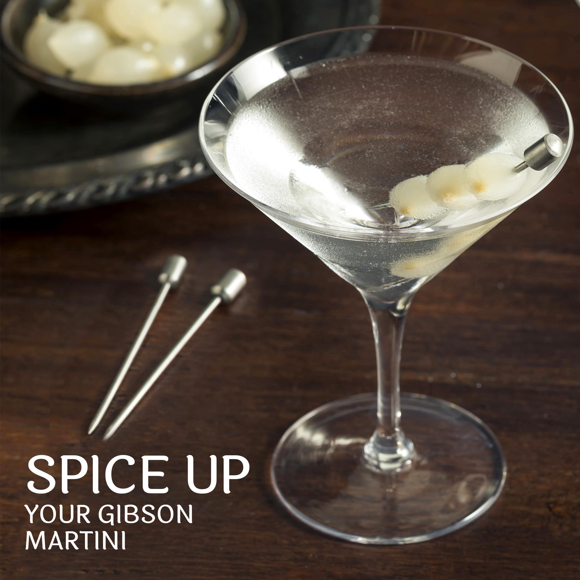 Sable & Rosenfeld Tipsy Stuffed Jalapeno Cocktail Onions in Jar - 5 oz (Pack of 6) - Pickled Silverskin Onions with French Vermouth for Martinis, Bloody Marys & Charcuterie Boards - Perfect for Cocktail Parties & Gourmet Appetizers