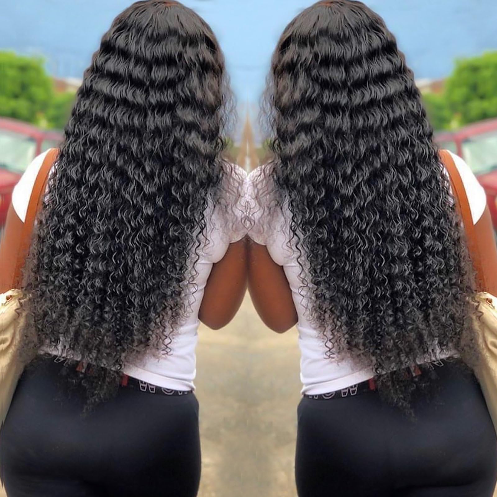 10A Brazilian Deep Wave Bundles - 100% Unprocessed Virgin Human Hair Extensions (26, 28, 30 Inch) | Wet & Wavy Weave Hair for Natural Black Hairstyles | Perfect for Daily Wear, Parties & Special Occasions