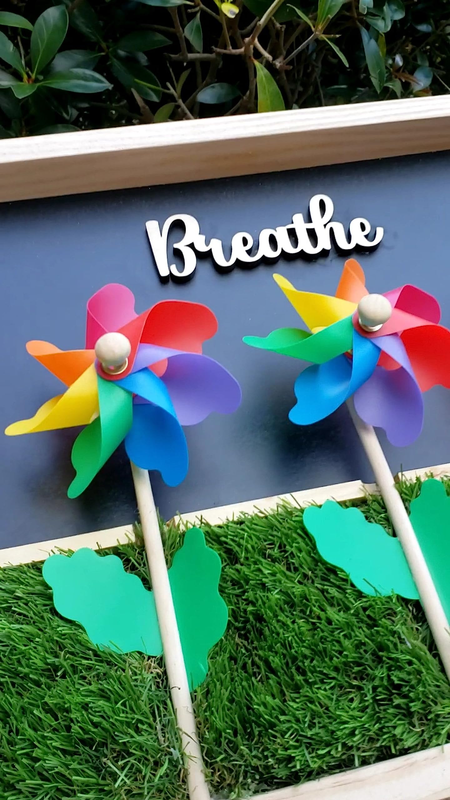 Extra Large Sensory Wall Board for Kids - Calming Activity Board with Pinwheel Flowers in Grass | Perfect for Autism, ADHD, and Sensory Play Therapy