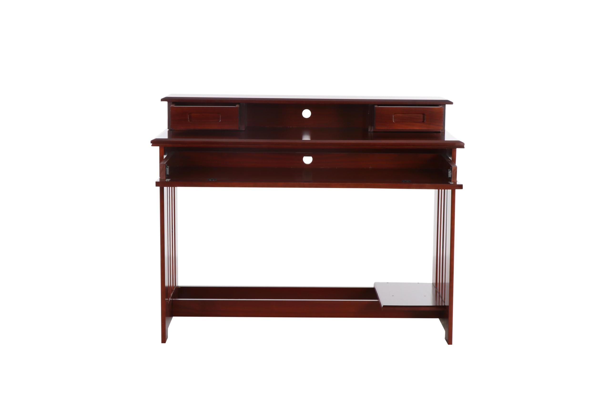 Discovery World Furniture Merlot Wood Desk with Hutch and Chair Set - Perfect for Home Office, Study Room & Workspace