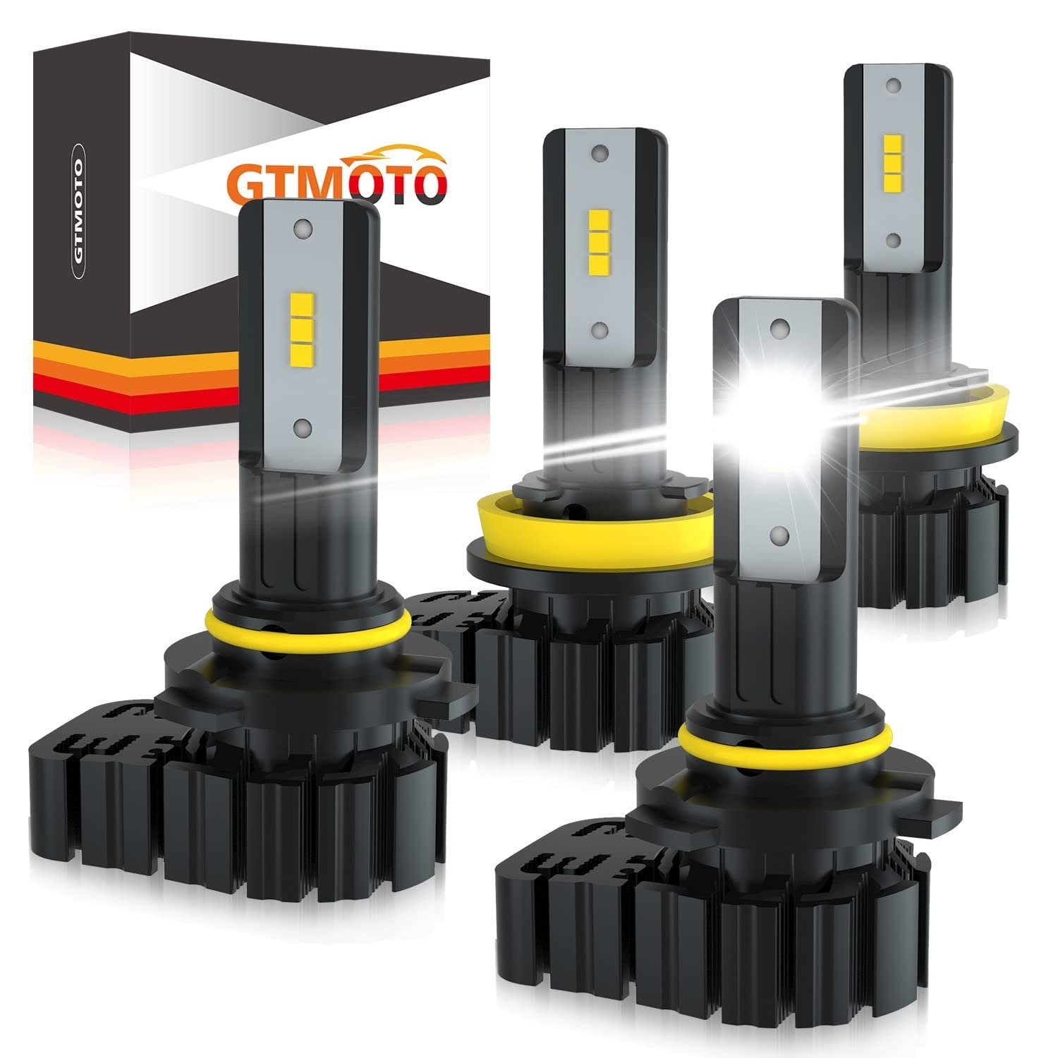 GTMOTO LED Headlight Bulbs for Subaru Crosstrek Forester Ascent Impreza WRX (2019-2022) - H11 Low Beam + 9005/HB3 High Beam Combo, 6000K Cool White, Plug and Play Conversion Kit (4-Pack) - Perfect for Night Driving & Off-Road Adventures