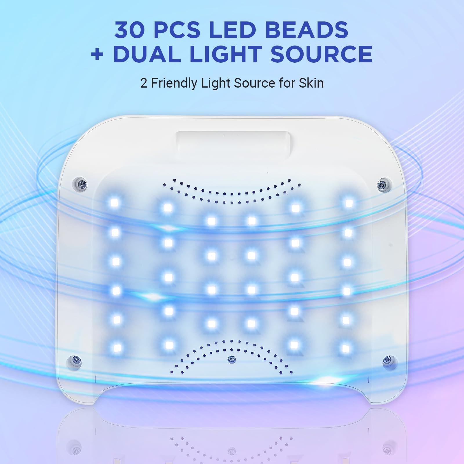 120W Cordless UV LED Nail Lamp for Gel Nails - Rechargeable with 4 Timer Modes & Sparkling Rhinestone Design | Perfect for Home Manicures, Salon Nail Art & Gel Polish Curing