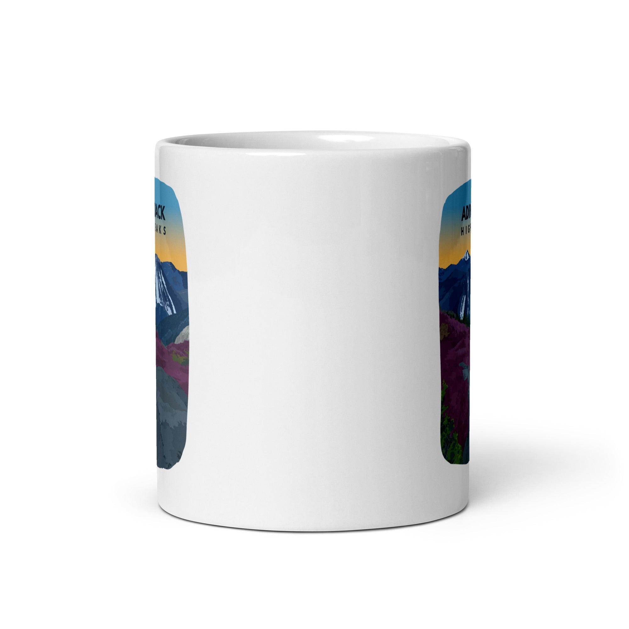 Adirondack High Peaks Sunrise Ceramic Coffee Mug - Insulated Travel Mug for Camping, Hiking & Outdoor Adventures