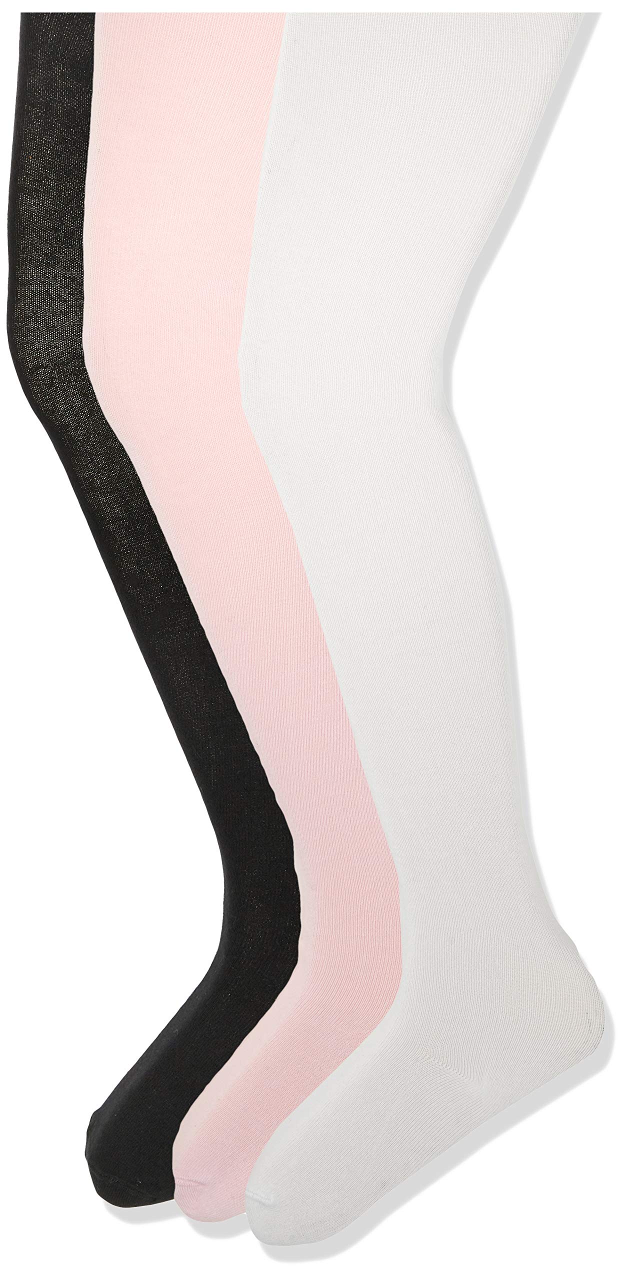 Amazon Essentials Girls' Cotton Tights - 3 Pack | Soft, Stretchy & Breathable Leggings for Kids | Perfect for School, Dance & Everyday Wear